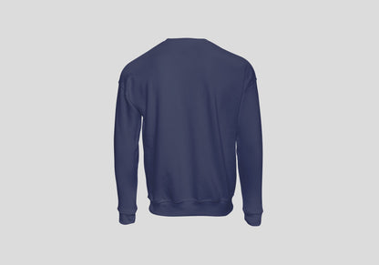 Abstract Colour Block Navy Blue Unisex Sweatshirt