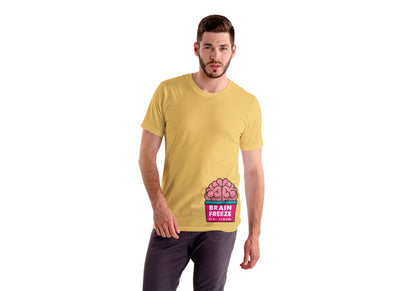 Brain Freeze Yellow Regular Fit Men’s T-Shirt