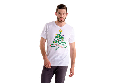 Christmas Tree White Regular Fit Men’s T-Shirt