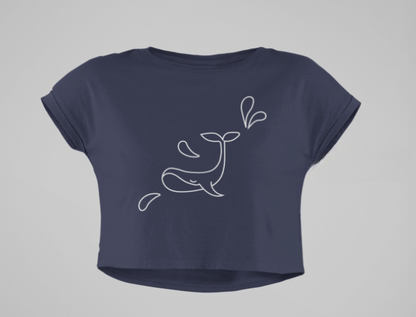 Dolphin Navy Blue Crop Top